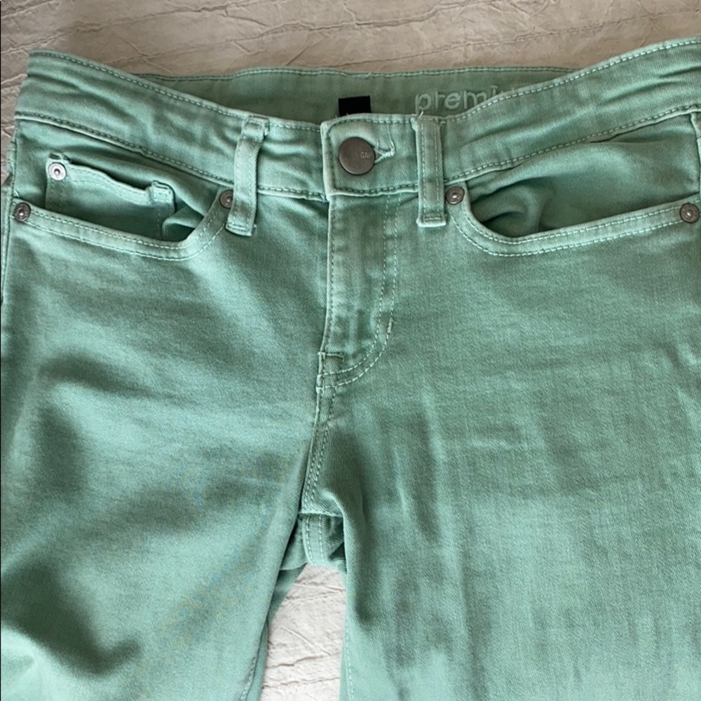 Gap skinny green jeans